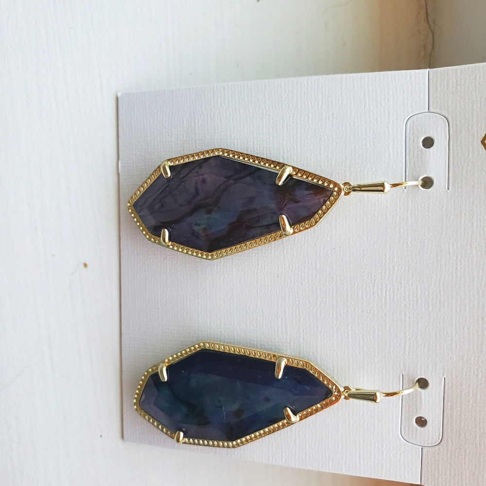 Blue abalone Muriel Kendra Scott earrings
